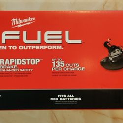 M18 Milwaukee FUEL Lithium-Ion Brushless Cordless 4-1/2 in./6 in. Braking Grinder with Paddle Switch (Tool-Only)
