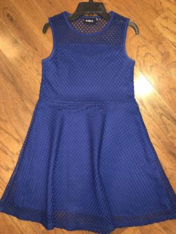 Girls sz 14 Sleeveless Navy Dress
