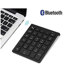 Brand new! Bluetooth Number Pad, Lekvey Portable Wireless Bluetooth 28-Key Numeric Keypad Keyboard Extensions for Financial Accounting Data Entry for