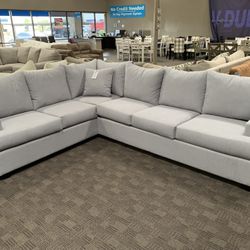 Grey L Shaped Sectional Couch 