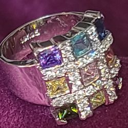 ROYAL ART DECO MULTI GEMSTONE RING