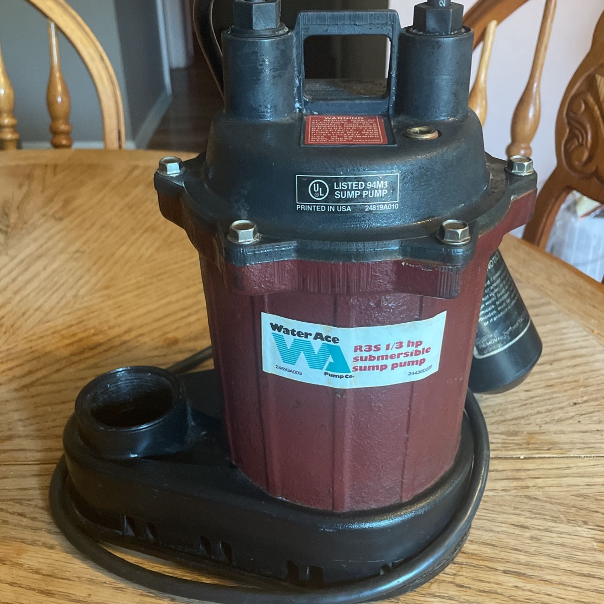 R35 1/3 Submersible Sump Pump Great Shape Li Me New 40.00 Obo