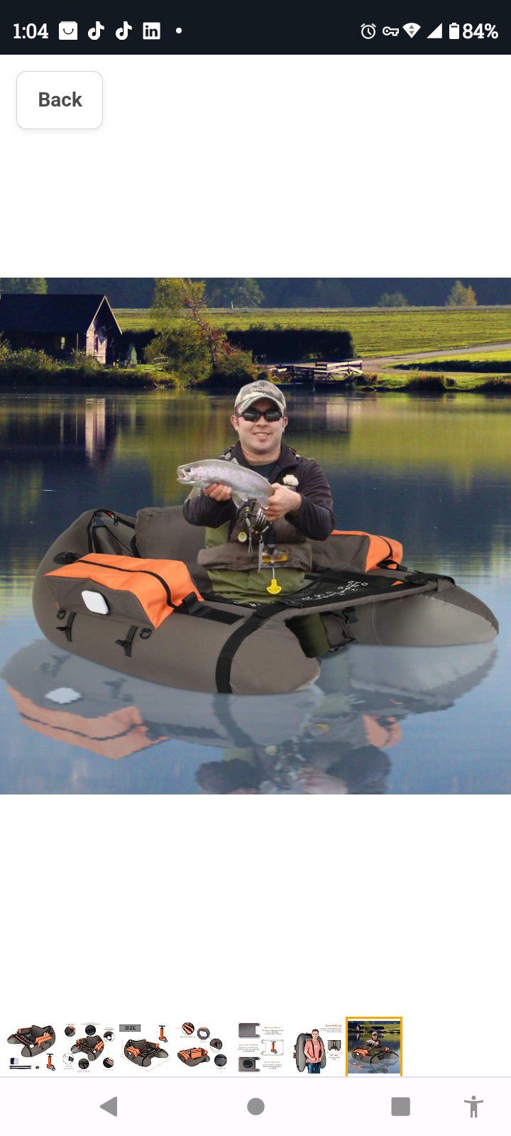 Lazzo Inflatable Fishing Float Tube. Brand New! Make Offer for