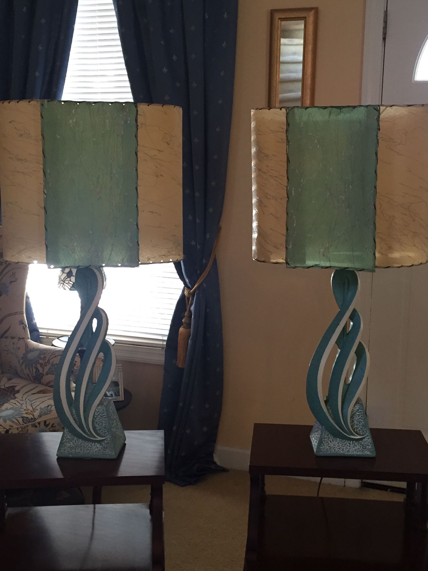 1950’s Pair of Plasto Table Lamps Mint Condition!