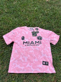 Bape x Inter Miami pink camo jersey size S never worn