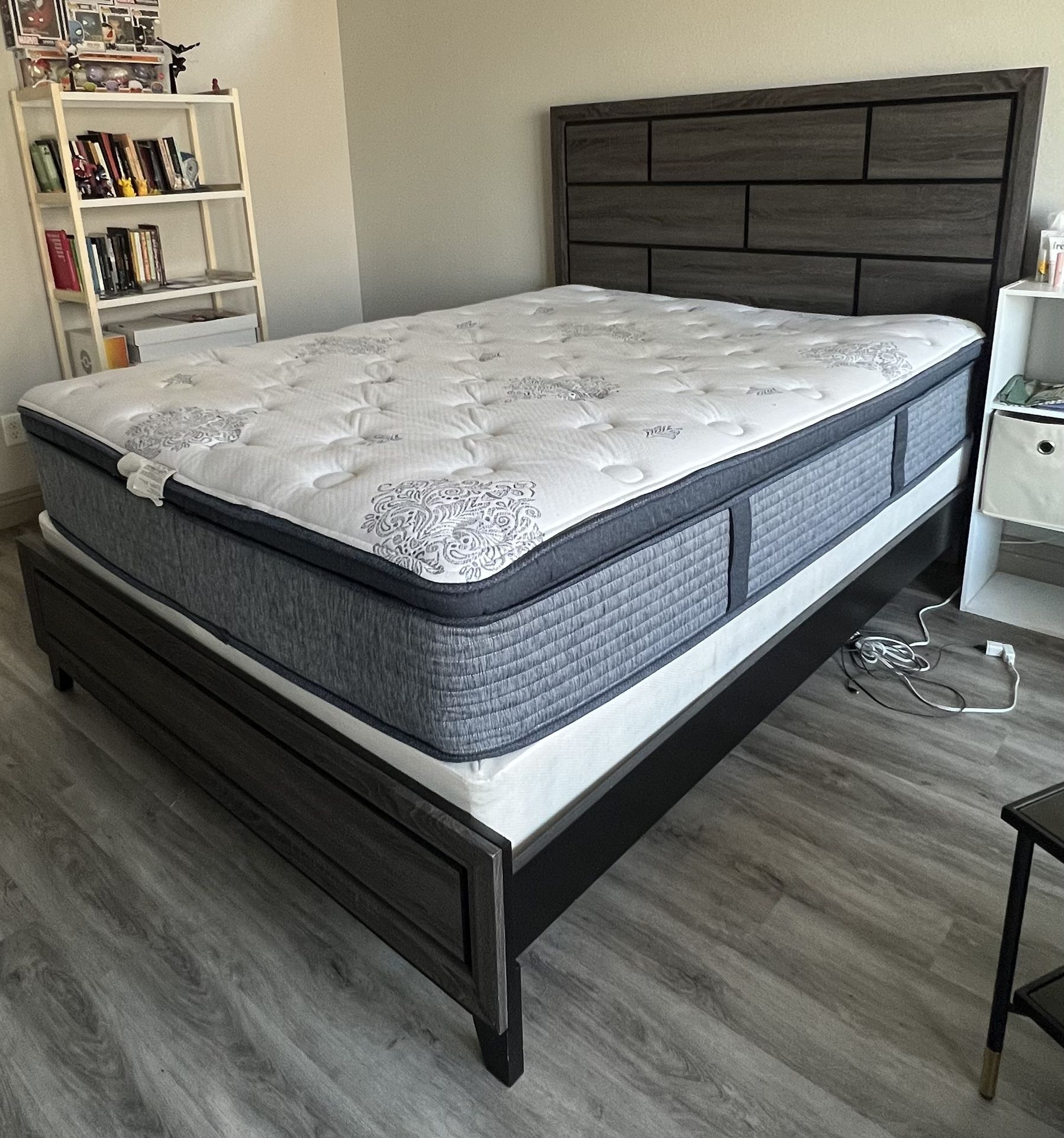 Queen Mattress With Box Spring And Bed frame Included 
