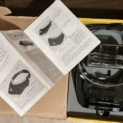Head Mount Magnifying Glass with Light, Black Headband - LIGHT NOT WORKING 