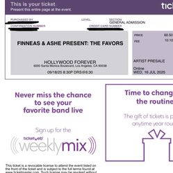 Finneas & Ashe: The Favor Concert Tickets
