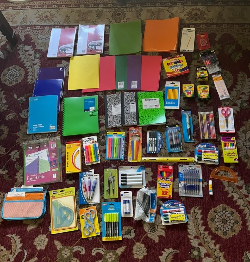 School Supplies More Than 50 Items