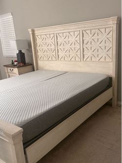 King bed frame. Mattress not included