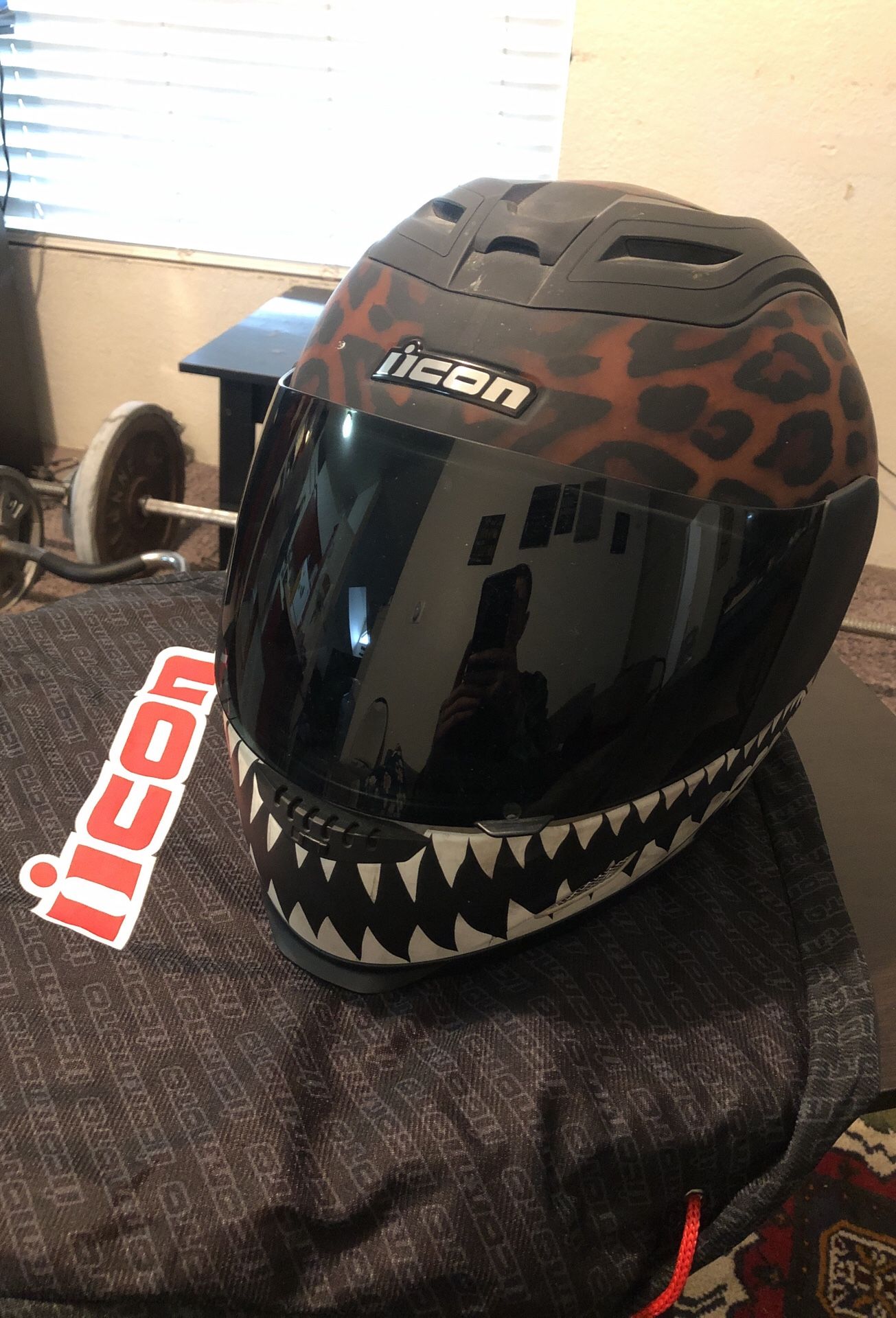 Icon cheetah helmet (Size Small)