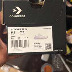 Unisex White Converse 