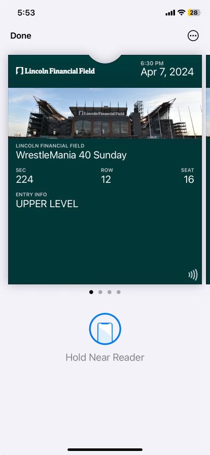 WrestleMania Tickets (4) 