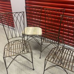 3 Wrought Iron Chairs Inside Or Outside