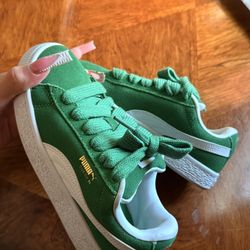 green puma shoes (size 1)