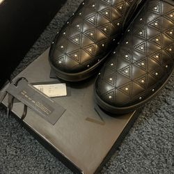 VERSACE slip on Sneakers w/Medusa and Greek Key 