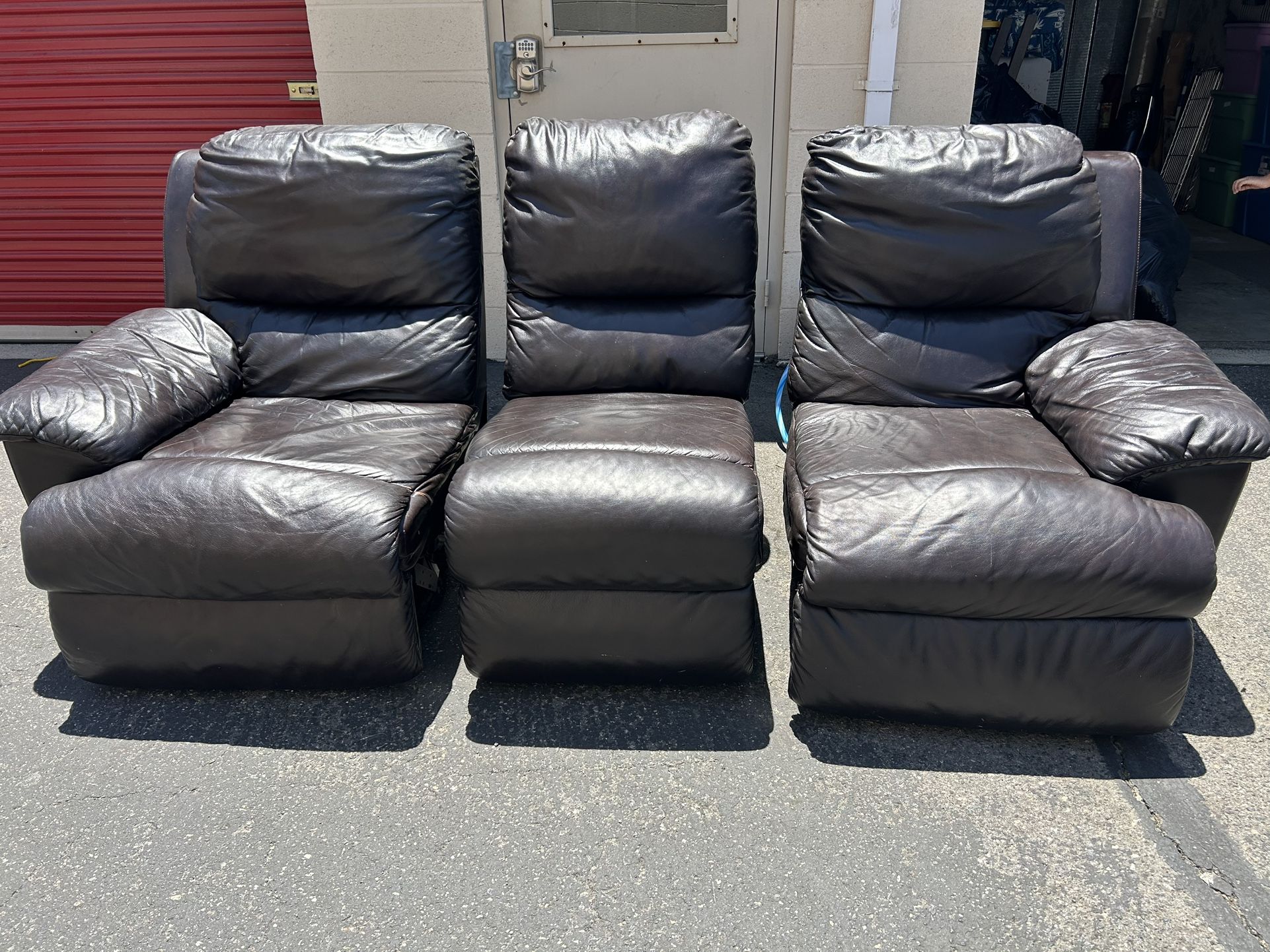 Brown Leather Couch