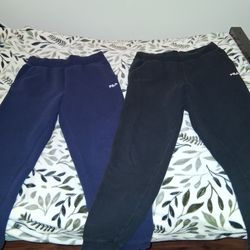 LOT 2 Fila Sweatpants JOGGERS BLUE AND BLACK Medium 