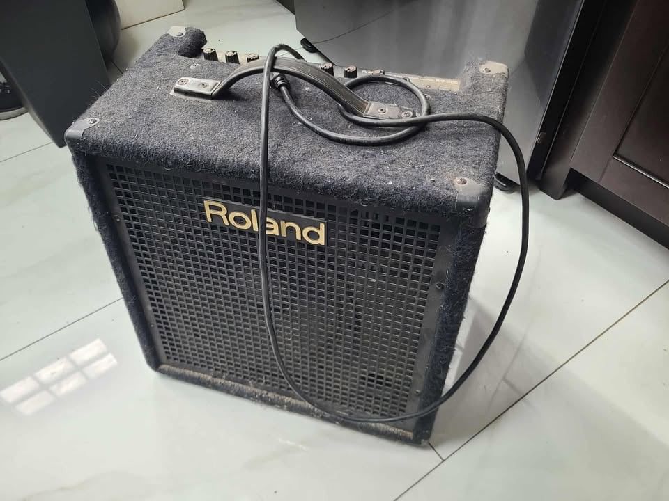$550 Two Roland Sound Amplifiers, Speakers