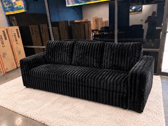 New Pull-Out Sofa Bed in Jumbo Corduroy Sleeper Sofa, Gray or Black