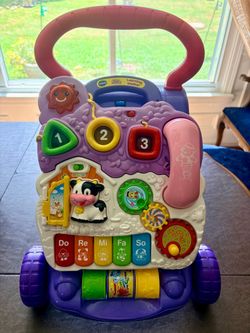 VTech Sit-to-Stand Learning Walker Lavender like new