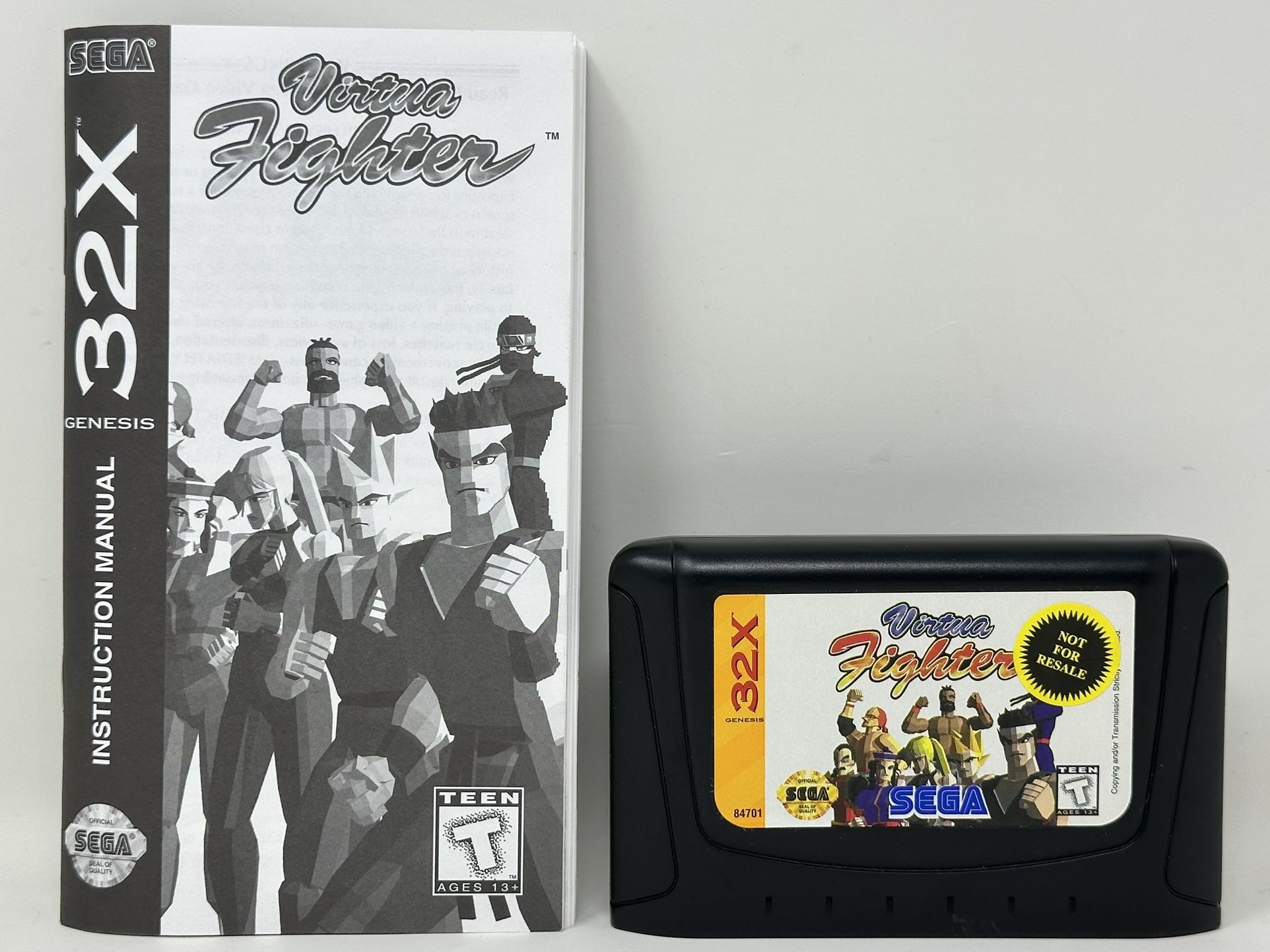 Virtua Fighter (Sega 32X, 1995) - Cartridge and Manual Only
