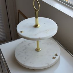 2 tier tea dessert tray