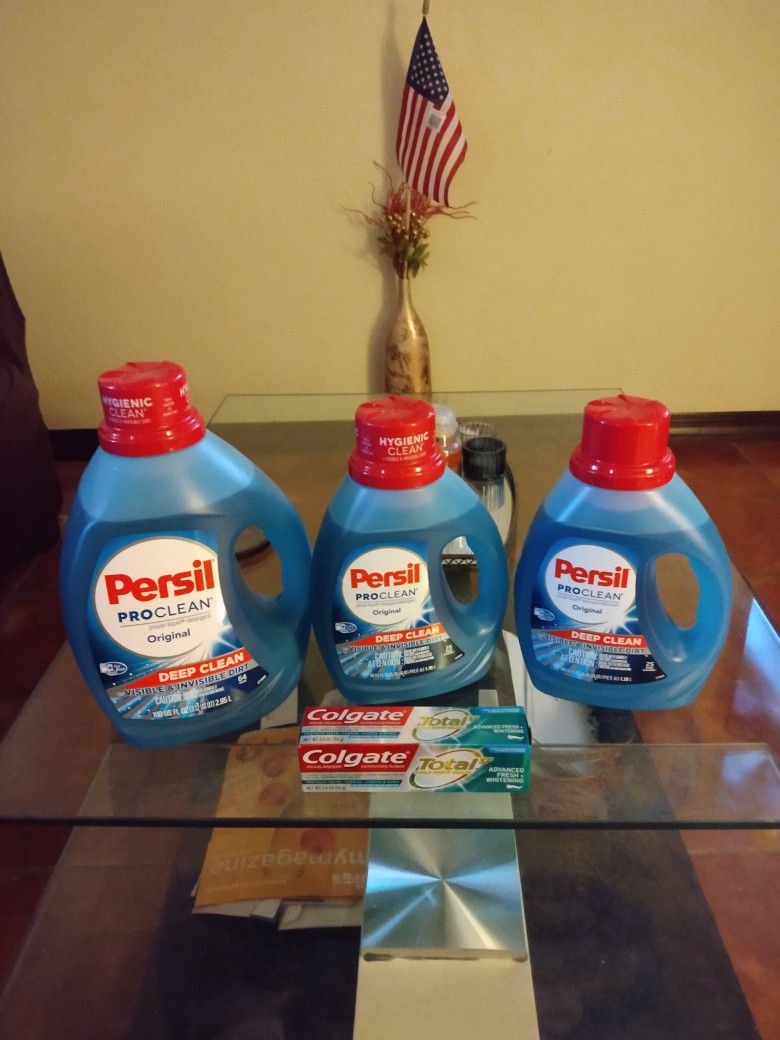 One Persil 100 Oz .  2 Persil 40 Oz. Colgate Total Pick Up 35 Ave And Glendale Price Firm Español También