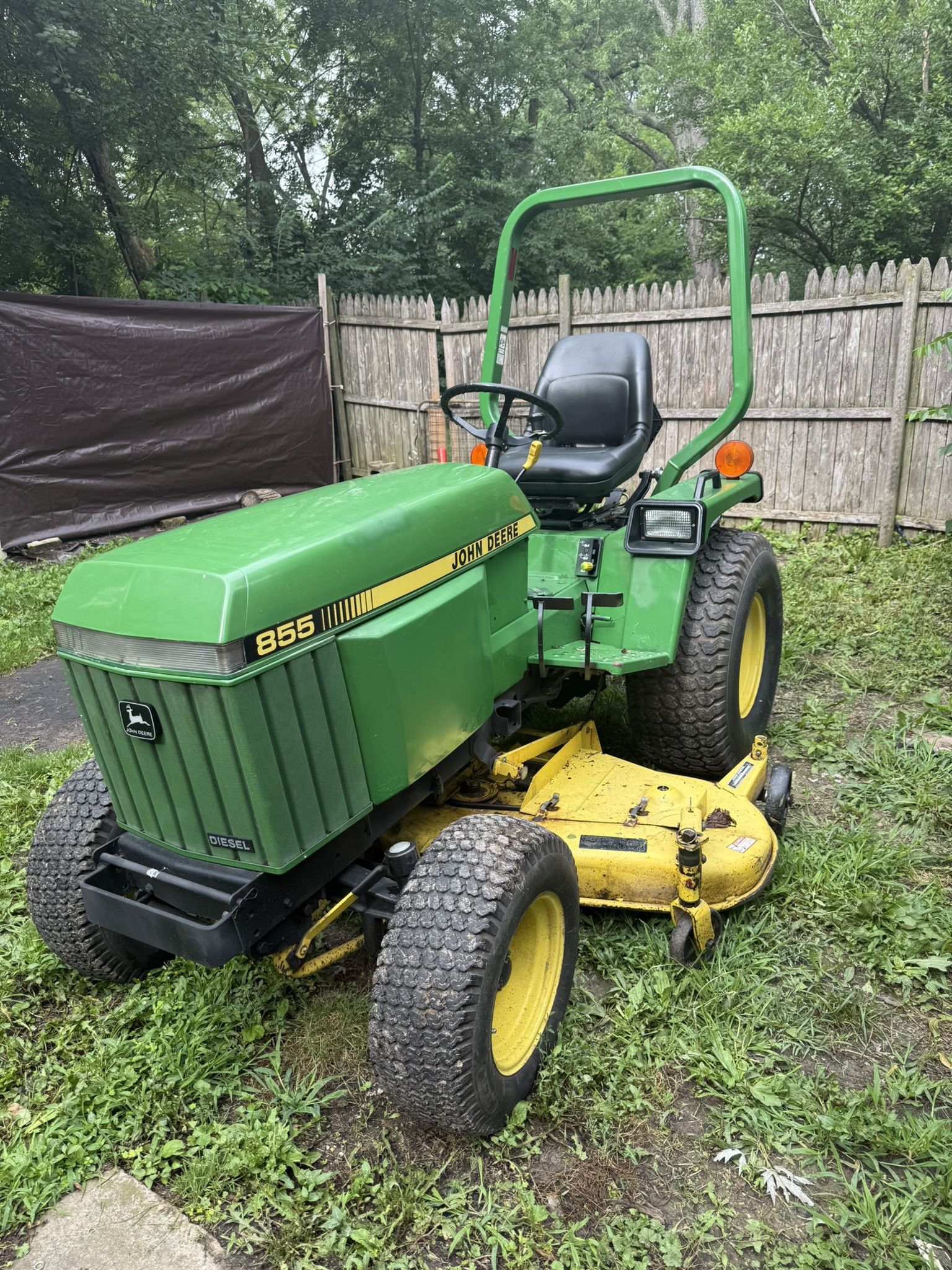 John Deere 855 Tractor  24 Horse Power Rear Wheel Drive With Locking Differential Greater Blade And Role Bar Comes With It