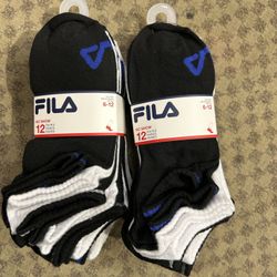 NWT Fila men's No Show socks 24 Pairs