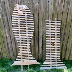 Decorative Wooden Fish For Garden