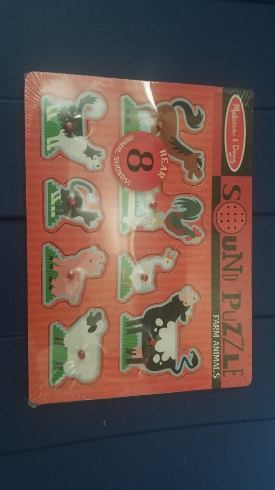 Farm Animals  Wooden Puzzle With Sound