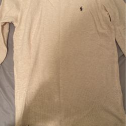 Polo Ralph Lauren Sleepwear Shirt Size M Beige & Brown