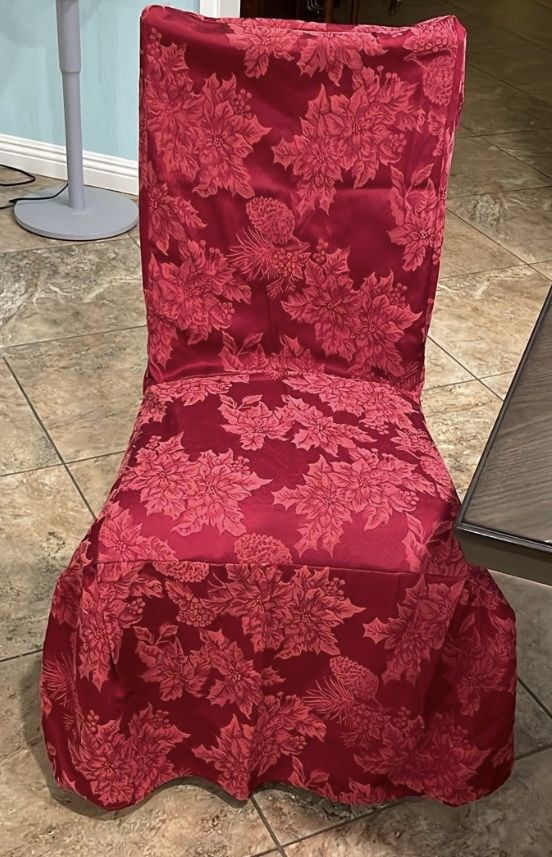 Six Red Chair Covers