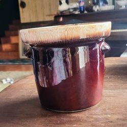 Vintage McCoy "Brown Drip" Sugar/Canister/Bean Pot /Crock