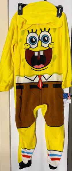 XS 4/5 SpongeBob SquarePants Kids Fleece Onesie Pajamas