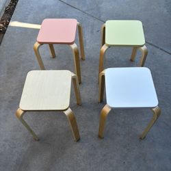 4 Pc Small Stools 
