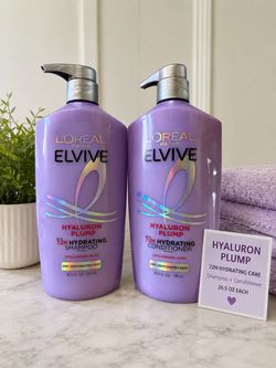 💜 L’Oréal Elvive Hyaluron Plump Shampoo + Conditioner SET