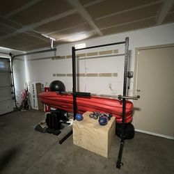 Squat Rack set With Weights And Barbell 