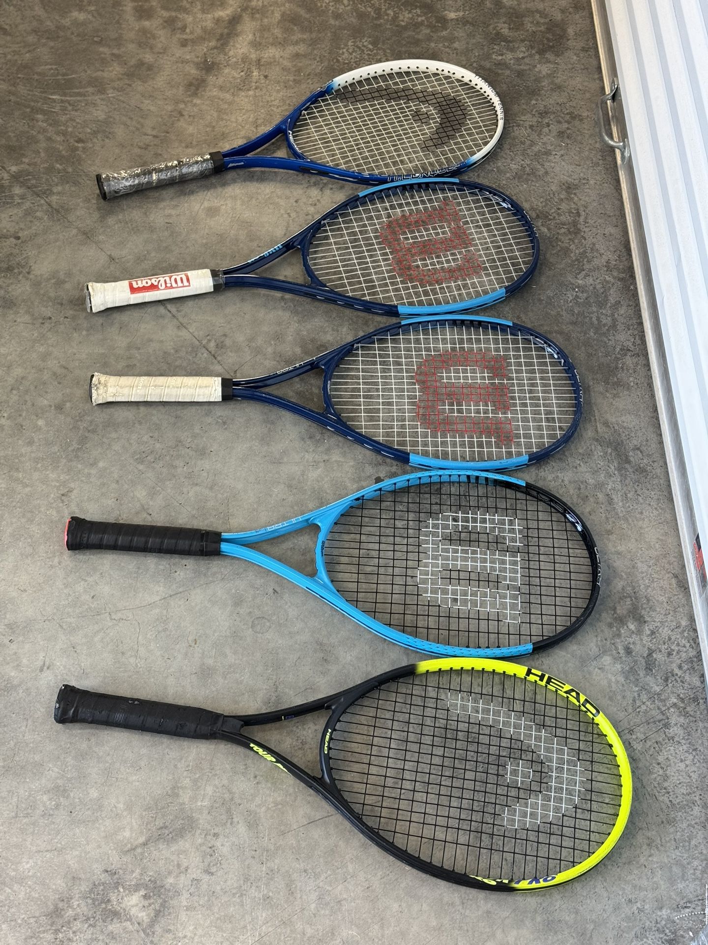 tennis rackets