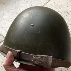 Nice M1950 WZ 50 Polish army military helmet original complete post WW2 WWII 