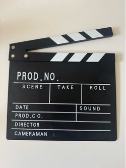 Clap Board Movie Directors Clapper Writable Cut Action Scene Board for Films Photo Props