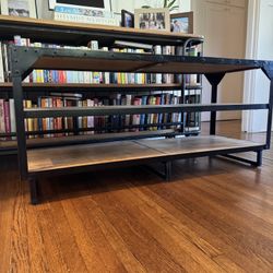 Industrial/Modern Wood and Iron Media Console 