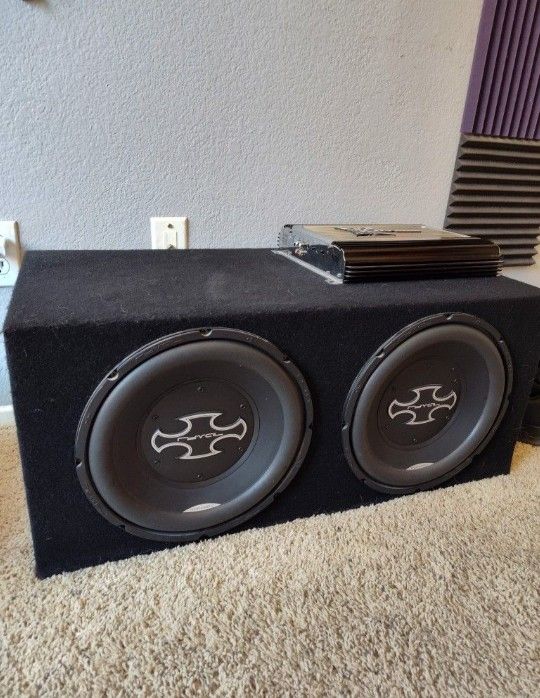 12" Subwoofers With 500 Watt Amplifier 