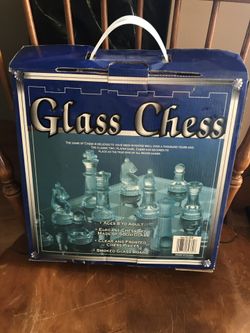 Glass chess set new in box