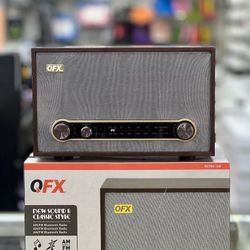 QFX RETRO-100 AM/FM Vintage Style Portable Bluetooth Radio