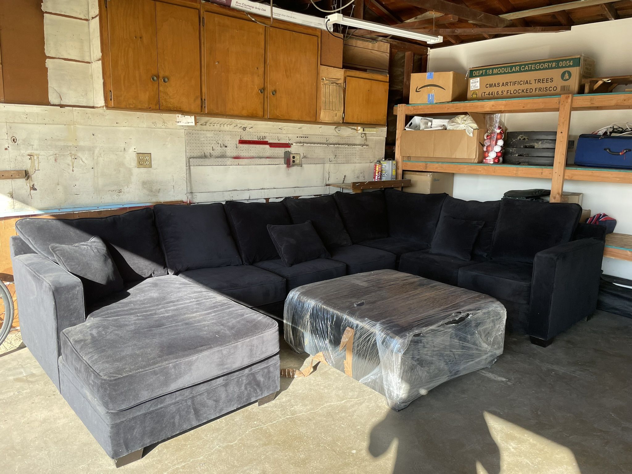 Sectional Sofa Couch With Ottoman 