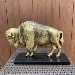 Antique Gold, Buffalo Sculpture