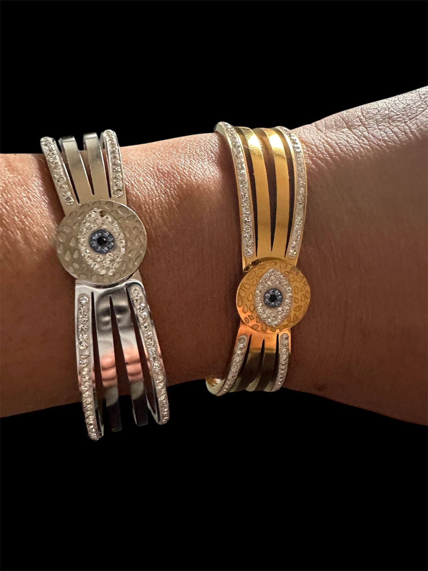 Stainless Steel. Gold Plated Evil Eye To Keep All Evil Eye Away Bracelet $20 Each