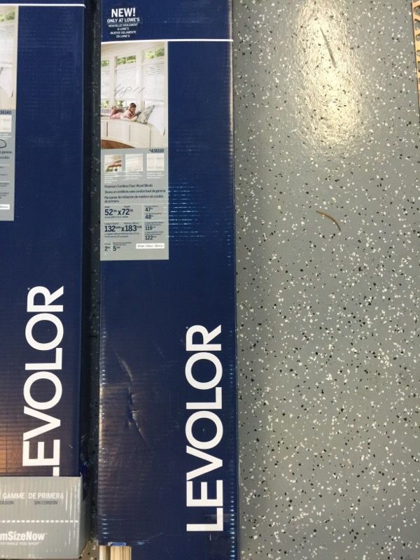 Levolor Blinds. 48" width x 72" height